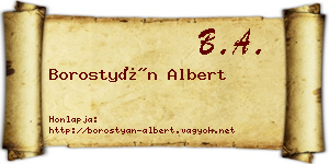 Borostyán Albert névjegykártya